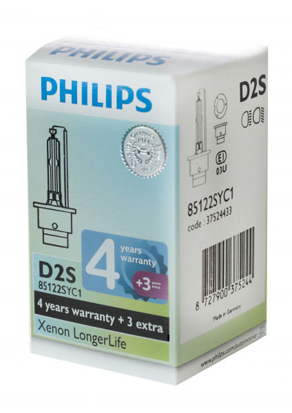 Philips D2S 85122SYC1 Xenon Brenner Longer Life 4 + 3 Jahre Garantie